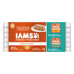 IAMS™ PERFECT PORTIONS™ Healthy Adult Wet Cat Food Chicken & Tuna Paté, 24x75g image
