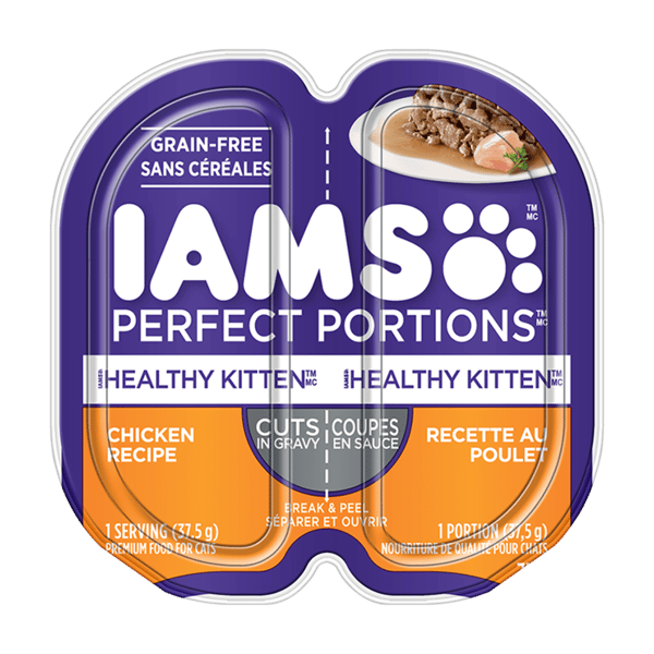 IAMS™ PERFECT PORTIONS™ Kitten Wet Cat Food Chicken Cuts in Gravy image 1