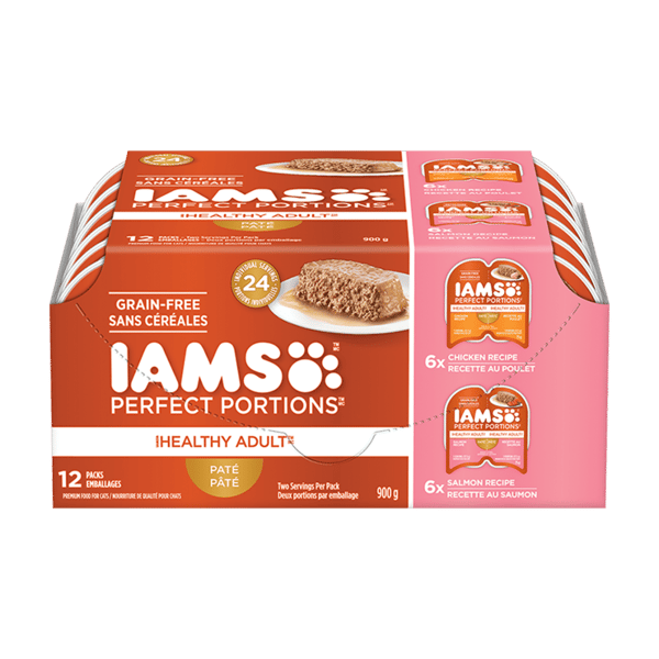 IAMS™ PERFECT PORTIONS™ Healthy Adult Wet Cat Food Variety Pack - Chicken & Salmon Paté image 1