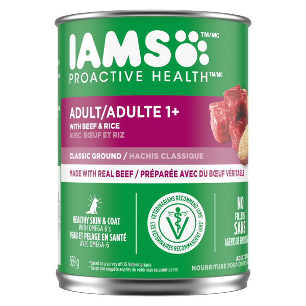 IAMS™ PROACTIVE HEALTH™ Adult Wet Dog Food with Beef & Rice Classic Ground image 1
