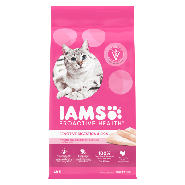 IAMS™ PROACTIVE HEALTH™ HEALTHY DIGESTION & SKIN TURKEY ADULT DRY CAT FOOD image 1