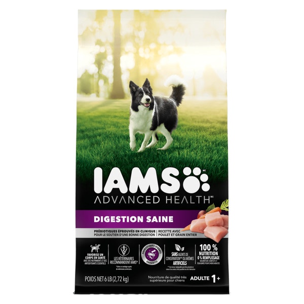 NOURRITURE SÈCHE POUR CHIENS ADULTES IAMS(MC) ADVANCED HEALTH(MC) DIGESTION SAINE RECETTE AVEC POULET ET GRAINS ENTIERS image 1