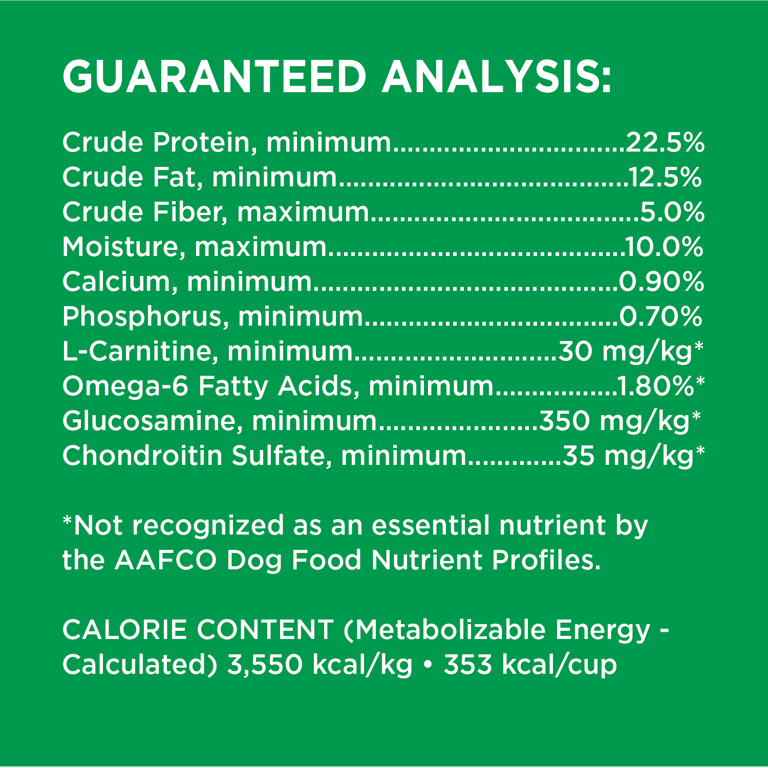IAMS™ ADULT LARGE BREED DRY DOG FOOD CHICKEN & WHOLE GRAINS guaranteed analysis image