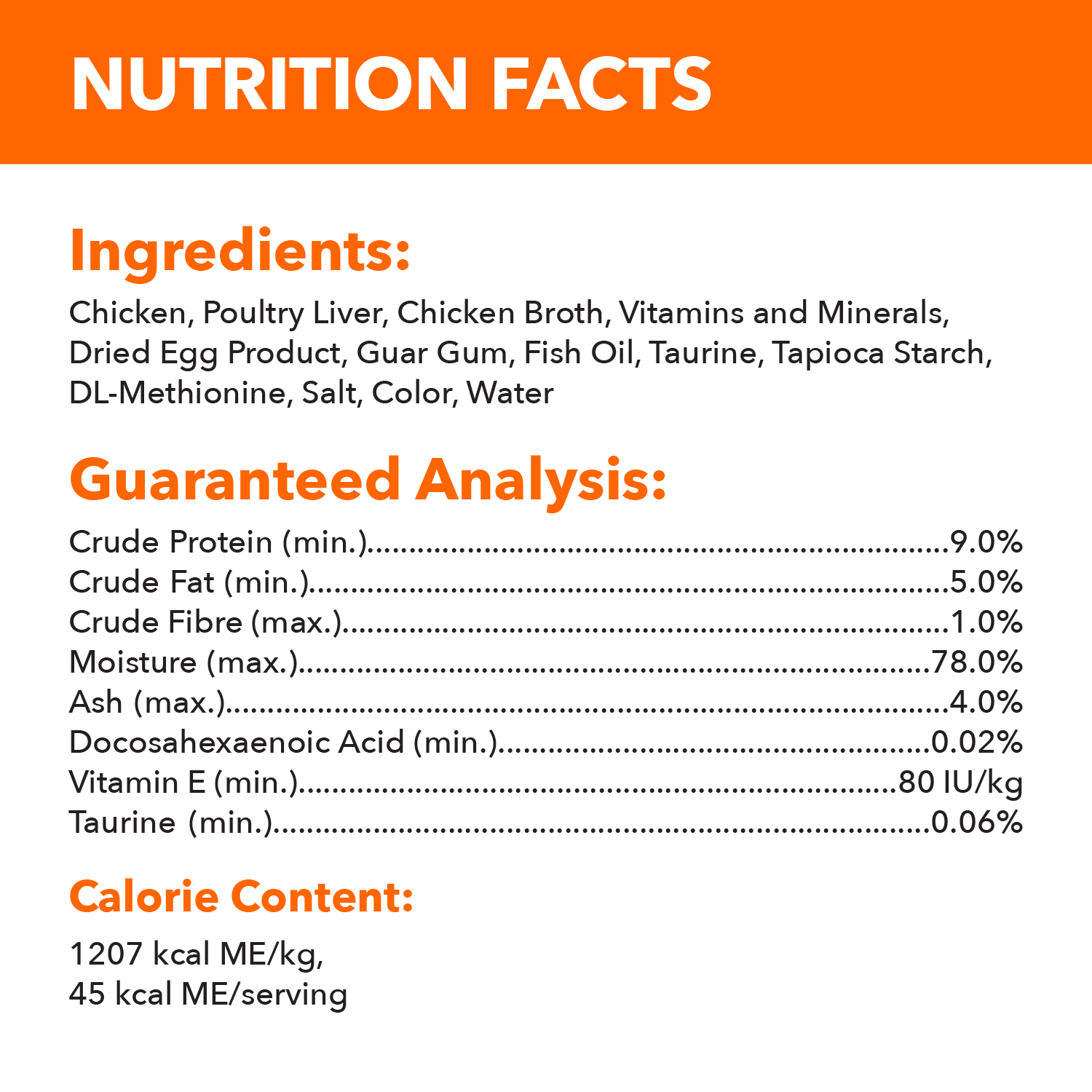 IAMS™ PERFECT PORTIONS™ Healthy Kitten Wet Cat Food Chicken Paté guaranteed analysis image