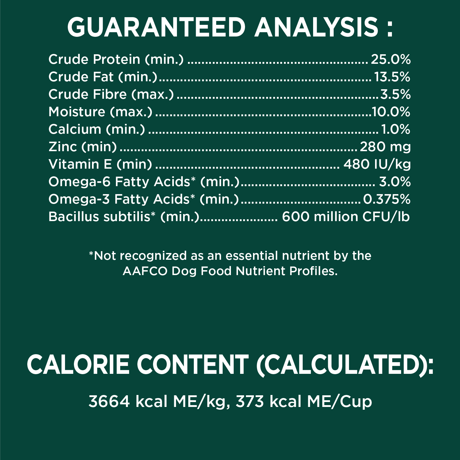 IAMS ADVANCED HEALTH SKIN & COAT Adult Dry Dog Food Chicken & Salmon Recipe, 12.2kg Bag guaranteed analysis image
