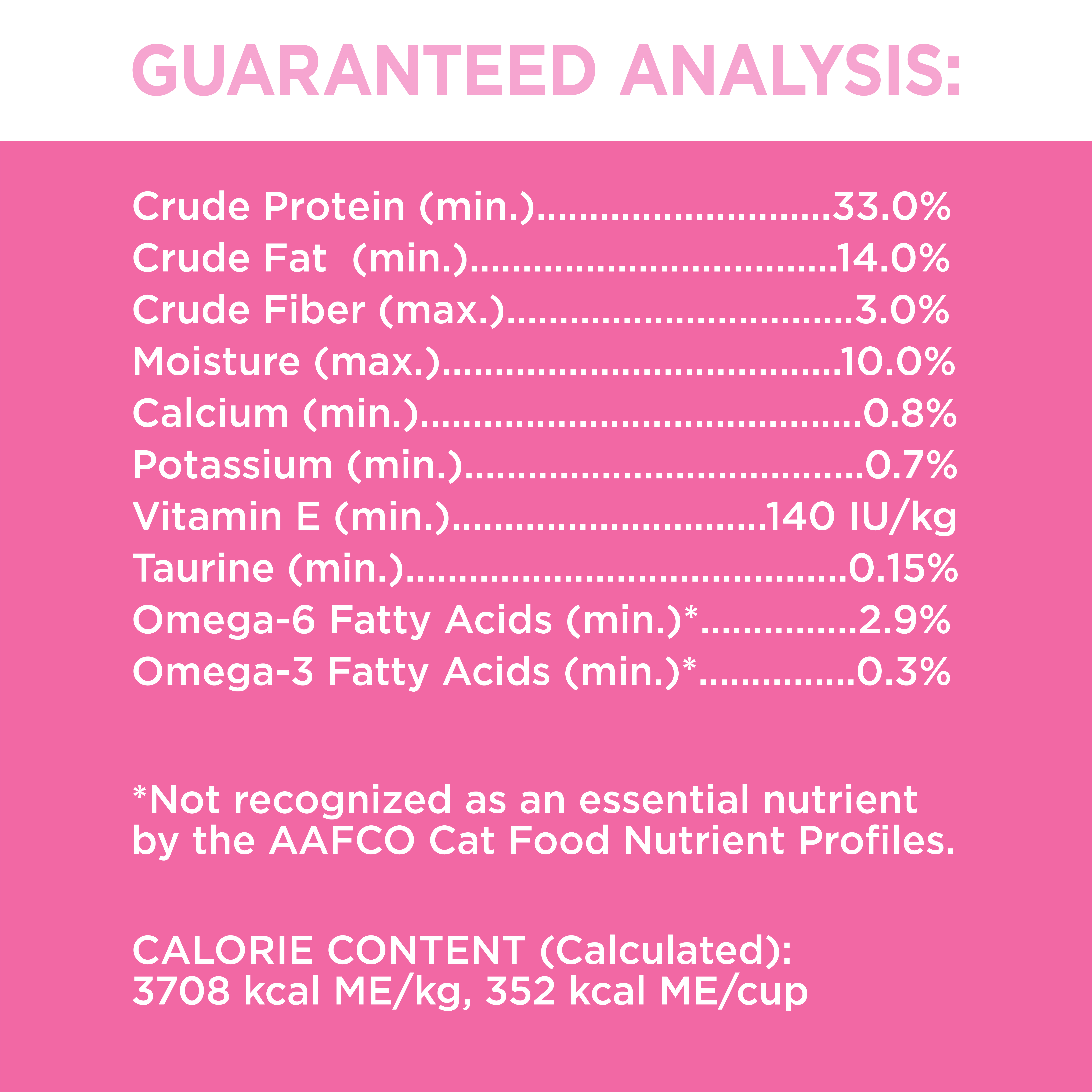 IAMS™ PROACTIVE HEALTH™ Healthy Digestion & Skin Cat Food guaranteed analysis image