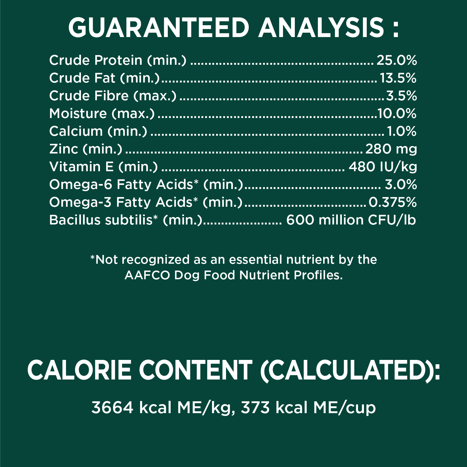 IAMS ADVANCED HEALTH SKIN & COAT Adult Dry Dog Food Chicken & Salmon Recipe, 6.12kg Bag guaranteed analysis image