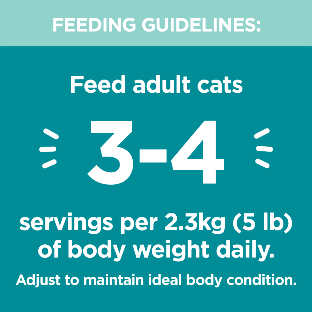 IAMS™ PERFECT PORTIONS™ Indoor Wet Cat Food Tuna Cuts in Gravy feeding guidelines image