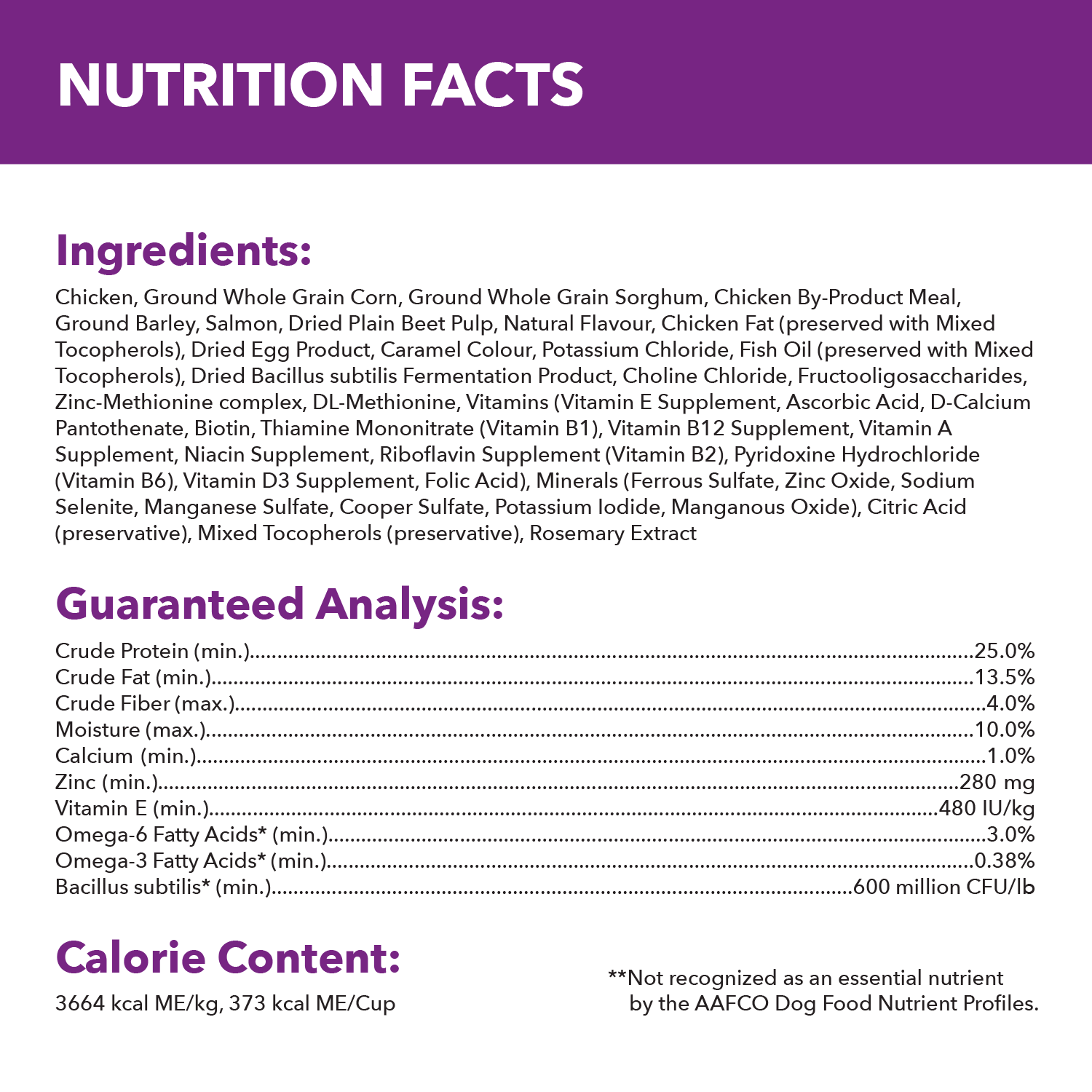 IAMS ADVANCED HEALTH SKIN & COAT Adult Dry Dog Food Chicken & Salmon Recipe guaranteed analysis image