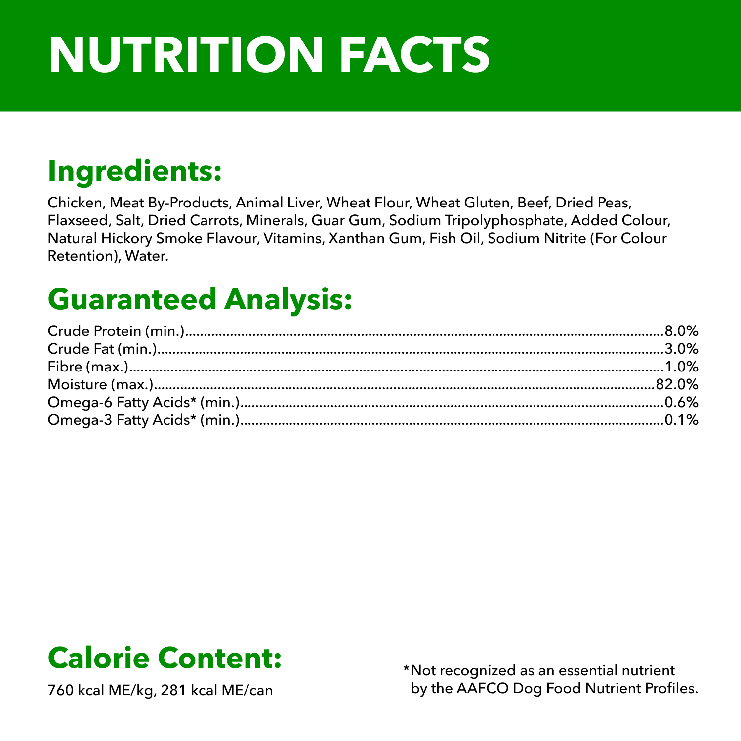 IAMS™ PROACTIVE HEALTH™ Adult Wet Dog Food Beef, Rice, Carrots & Green Beans Flavour Chunks in Gravy guaranteed analysis image
