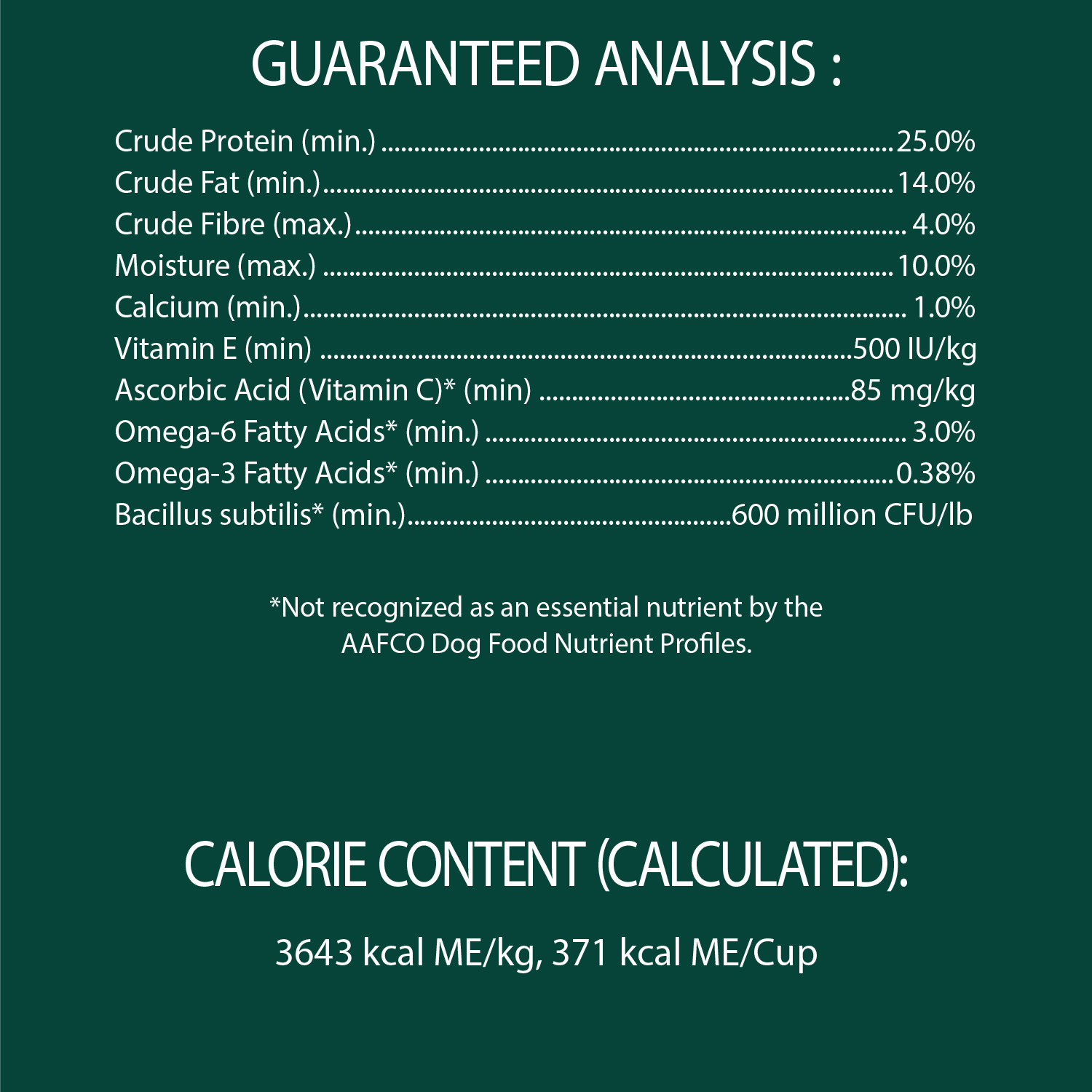IAMS ADVANCED HEALTH IMMUNE HEALTH Adult Dry Dog Food Chicken & Superfoods Recipe, 12.2kg Bag guaranteed analysis image