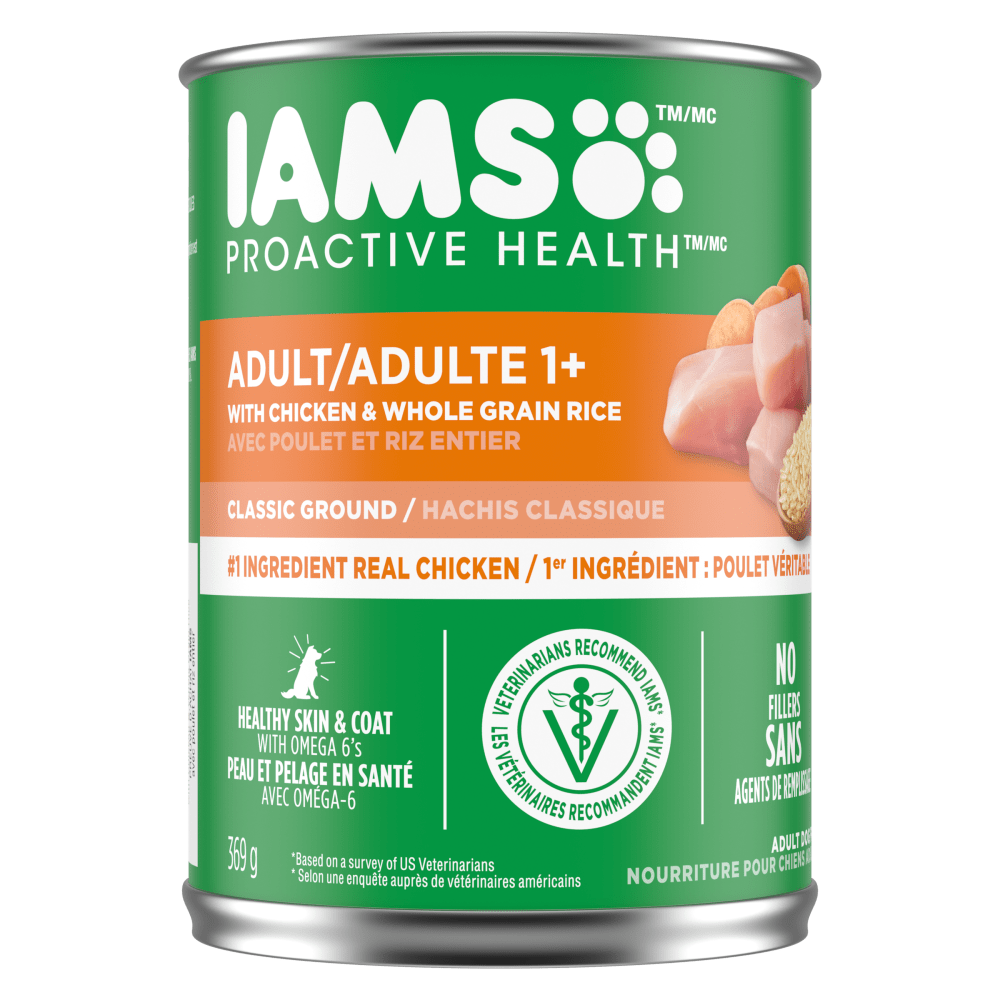 IAMS™ PROACTIVE HEALTH™ Adult Wet Dog Food with Chicken &Whole Grain Rice Classic Ground image 1