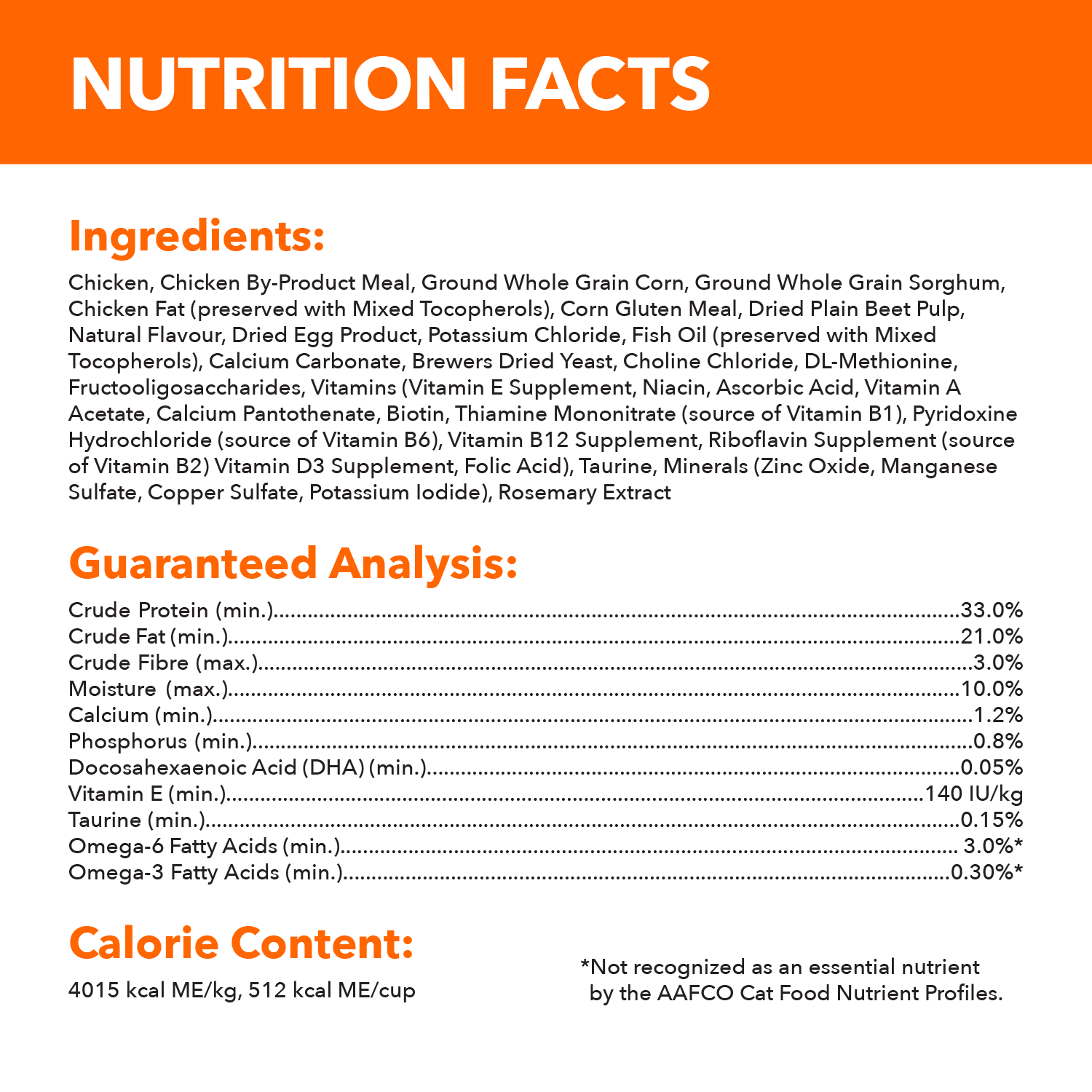 IAMS™ Healthy Kitten Dry Cat Food with Chicken guaranteed analysis image