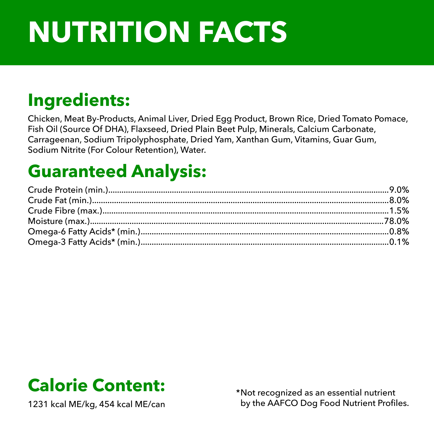 IAMS™ PROACTIVE HEALTH™ Puppy Classic Ground with Chicken & Rice guaranteed analysis image