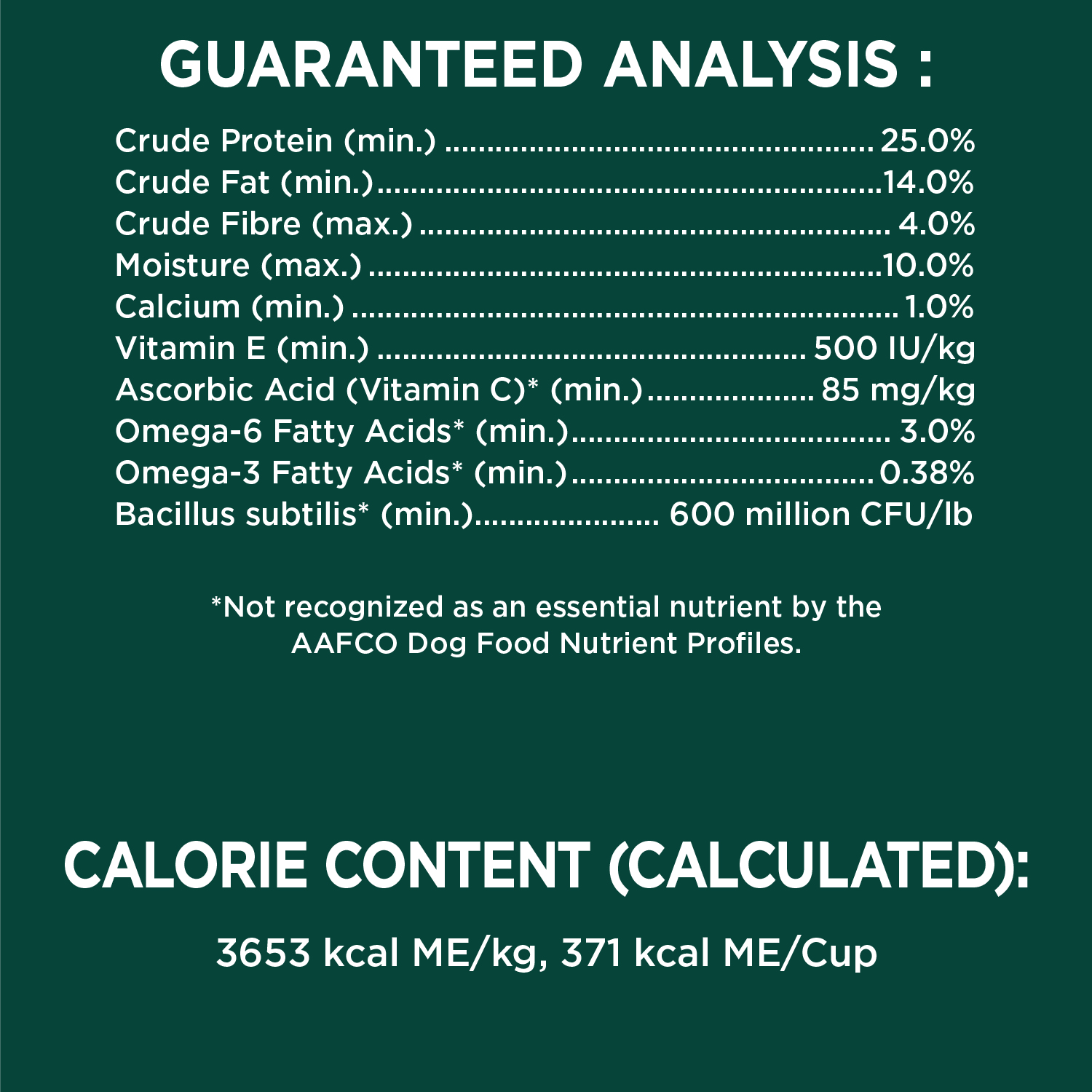 IAMS ADVANCED HEALTH IMMUNE HEALTH Adult Dry Dog Food Chicken & Superfoods Recipe, 6.12kg Bag guaranteed analysis image