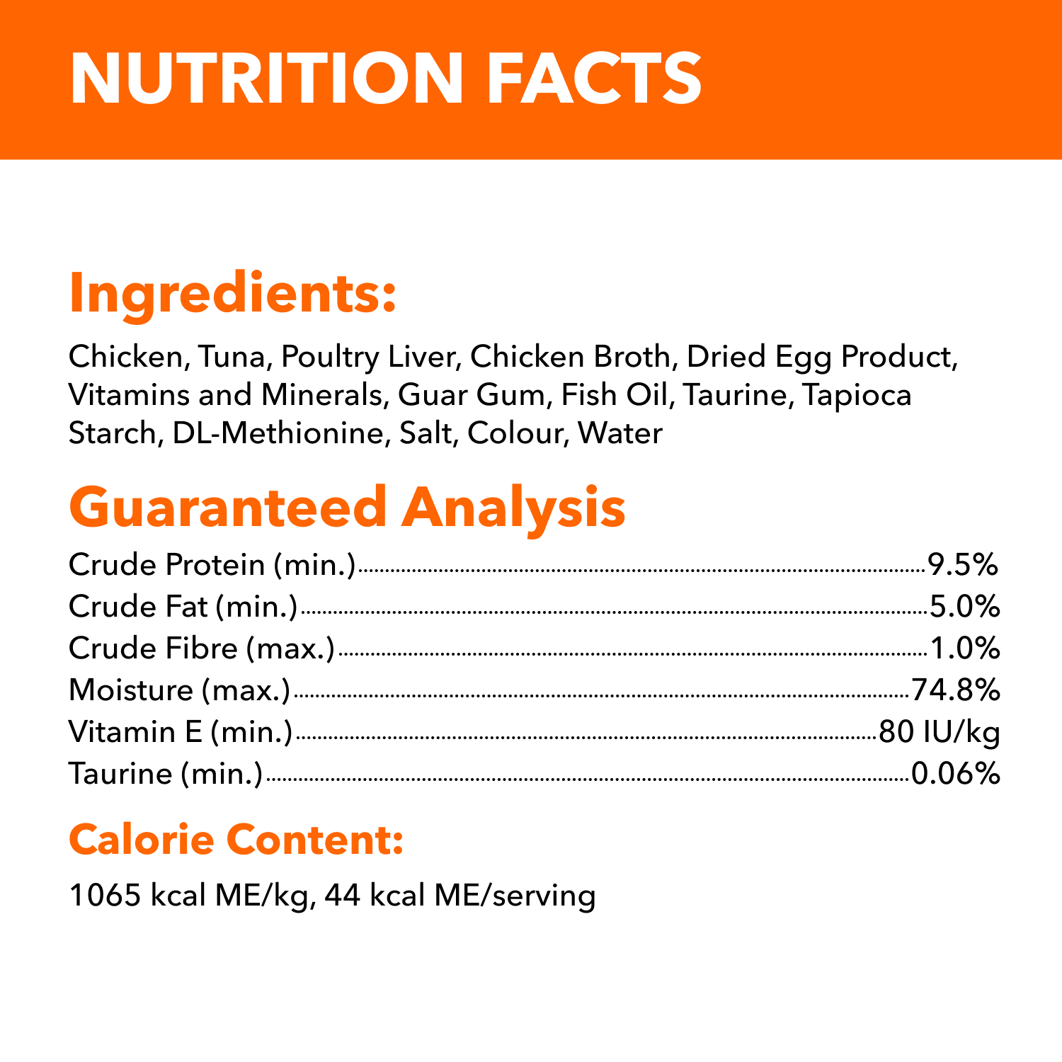 IAMS™ PERFECT PORTIONS™ Healthy Adult Wet Cat Food Tuna Paté guaranteed analysis image