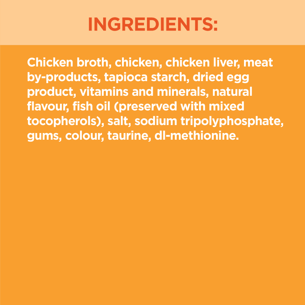 IAMS™ PERFECT PORTIONS™ Adult Wet Cat Food Chicken Cuts in Gravy ingredients image