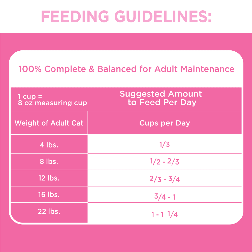 IAMS™ PROACTIVE HEALTH™ Healthy Digestion & Skin Cat Food feeding guidelines image