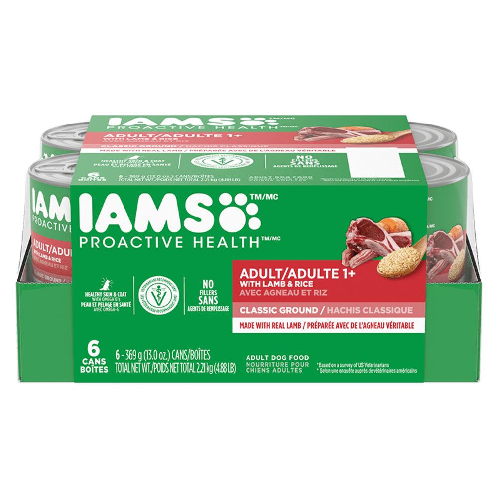 IAMS™ PROACTIVE HEALTH™ Adult Wet Dog Food with Lamb & Rice Classic Ground Multipack image 1