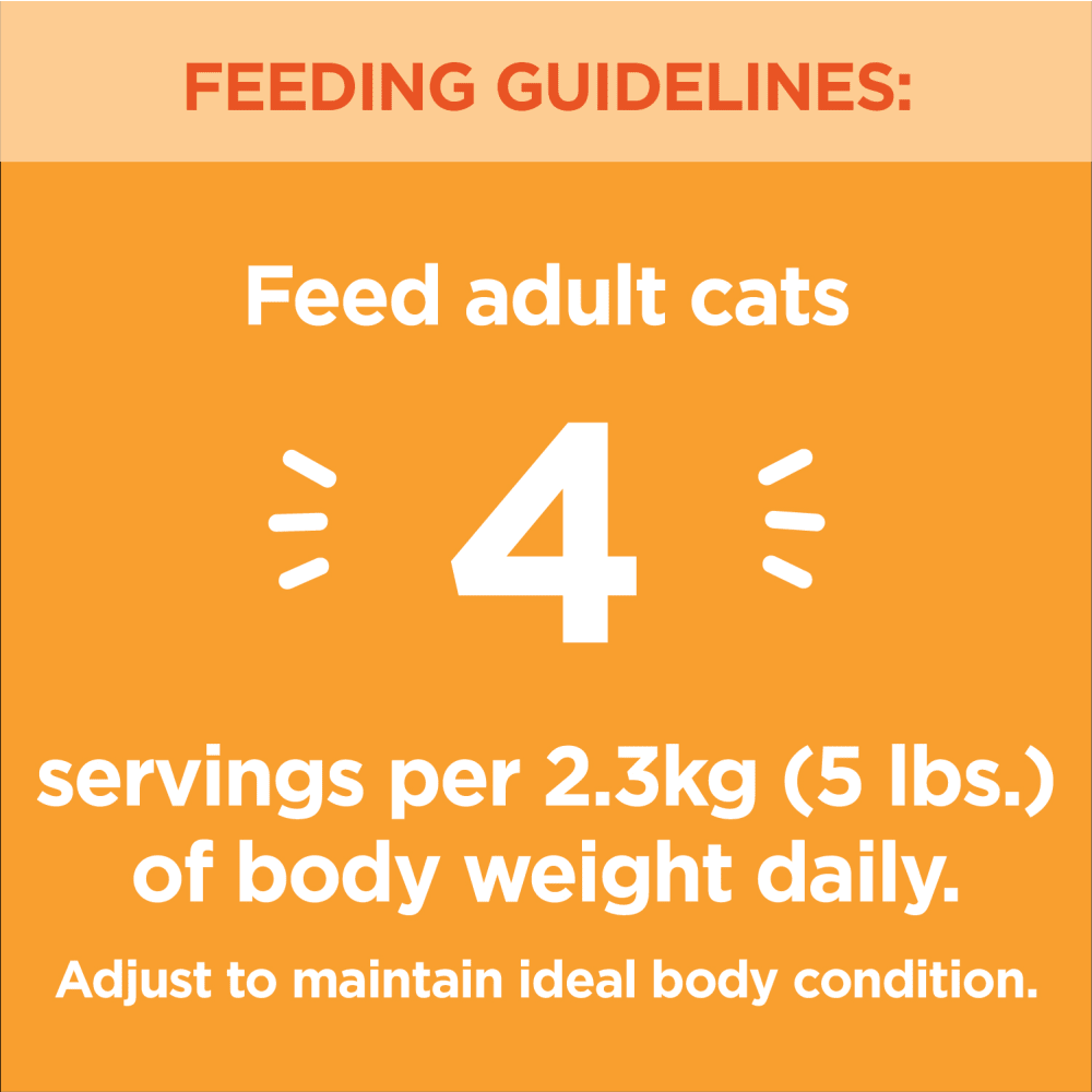 IAMS™ PERFECT PORTIONS™ Adult Wet Cat Food Chicken Cuts in Gravy feeding guidelines image