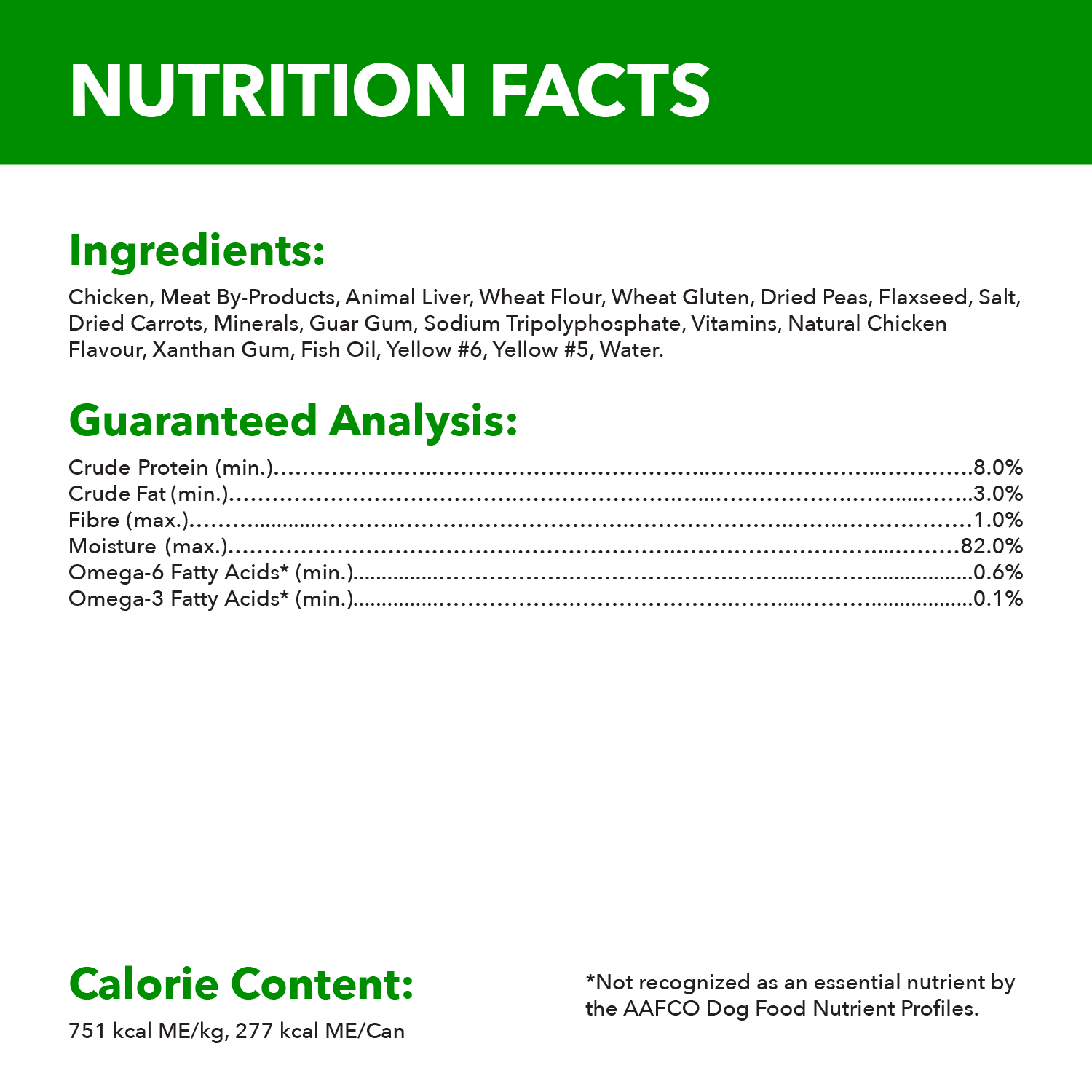 IAMS™ PROACTIVE HEALTH™ Chunks in Gravy with Chicken guaranteed analysis image
